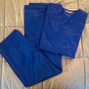 Royal Blue scrub set- XS